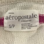 Aeropostale 🌺 WHITE STRIPPED COTTON COWL NECK CARDIGAN SWEATER🌺 Photo 5