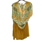 Free People Floral Boho Open Back Tie Back Sheer Blouse Photo 3