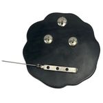 Vintage Black & White Mother Of Pearl Mosaic Brooch With Scalloped Edge Photo 3