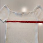 Madewell  Off the Shoulder‎ Boatneck White Top Size Large Photo 3