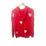Rachel Zoe Rachel‎ Zoe Red Hearts Cashmere Blend Hooded Pullover Sweater Photo 1