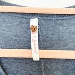 Free People Y2K Womens Henley Size L Blue Lace Cuff Long Sleeve Granola Boho Minimalist Photo 5