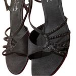 Touch of Nina The 9.5 Heels Formal Low Heel Strappy Satin Sandals Elegant Dressy Photo 2