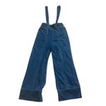 Anthropologie Anthro Pilcro Retro 70s Highrise Bibbed Denim Strappy Jumpsuit size 28 Photo 3