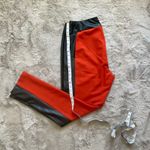 Ashley Stewart NWT Pull On Pant Faux Leather Trim Stretc Orange Size 18/20 Plus Photo 2