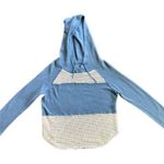We The Free  blue crochet knit hooded sweatshirt size medium Photo 0