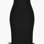 House Of CB Fionula Strapless Feather Hem Midi Dress Size S Photo 3