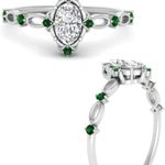 Oval Halo Antique Delicate Diamond CZ Ring Sterling Silver size 6 Photo 3