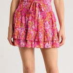 Ramy Brook New  Blaire Floral Skirt pink size medium Photo 0