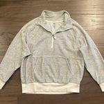 Lou & grey Light Grey Quarter Zip Sweatshirt - Size S Photo 0