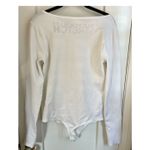 SIMON MILLER Rohe Square Neck Long Sleeve White Bodysuit Size Large Photo 2