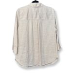 Chico's Chico’s Gold Thread Linen Button Down Blouse Photo 1