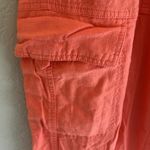 Pilcro  peach embroidered linen blend pants Photo 4