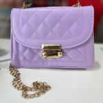 Source Unknown Lavender Quilted Crossbody Bag with Gold Chain Photo 0