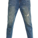 Wildfox  Sz 24 Baggy Crop Jeans Da Vinci Distressed Grunge Boho Boyfriend Relaxed Photo 0