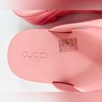 Gucci  Platform Thong Pink Rubber Women Logo Chevron Comfort Sandals Size EU 39 Photo 7
