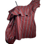 J.O.A. 100% Cotton One Shoulder Top- Small Photo 0