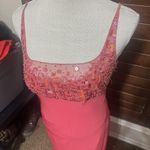 Gilar Evening Gown Maxi Beaded Dress Coral Pink sz 8 Glam Prom Fairy Formal Photo 1