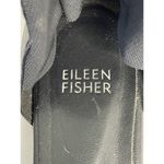 Eileen Fisher Allot Ballet Flat Black Leather Mesh Ankle Strap Zipper Size 7.5 Photo 4