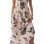 Free People Forget Me Not Midi Floral Dress Smocked Size S NEW Photo 0