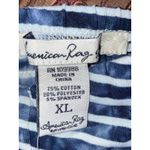 American Rag Women’s Romper Sz XL Blue & White Stripe Acid-Wash-Look Skort NWTS Photo 9