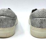 J SLIDES Silver White Slip On Snake Print Sneakers Photo 5