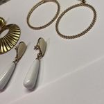 Monet Lot Of 3 Signed  Costume Earrings Pierced - Gold Tone Dangle Photo 9