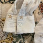 Rails  White Button Down Blouse with Gold Stars Photo 3