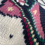 Vintage 90s Margules Cardigan Button Deep Vee Cotton Ramie S Blue Photo 7