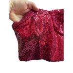 Lulus Red Sequined Crop Tube Top XL Party Club Holiday Photo 3