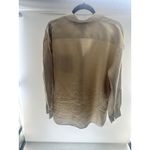 Allison Taylor Allison‎ Taylor Women's Linen Button Down Long Sleeve Casual Shirt Beige XL Photo 1