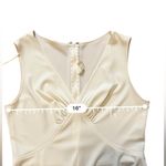 Handmade 70s VTG Off White Empire Waist Maxi Dress With Sheer Crocheted Cape Overlay S/M Photo 13