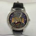 FYZZ Watch Love Forever Heart Round Silver Toned 40mm Face black leather runs Photo 0