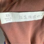 Hinge Nordstrom  chocolate brown floral keyhole dress size XS Photo 3