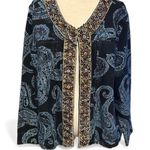 New Direction beaded Paisley type print Embroidered Jacket women’s size 1X Photo 0