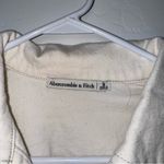 Abercrombie & Fitch Women's Abercrombie Collared Denim Shift Mini Dress Button Up Small Cream Photo 6