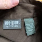Chico's Additions by Jacket Brown 3/4 Sleeve Button Up Collared Womens Large Photo 4