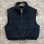 Thread & Supply Navy Quilted Cropped Vest Blue Photo 0