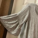 Caution to the Wind  Grey Knit 3/4 Sleeve Blouse L Photo 6