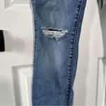 Loft  Women’s Modern Skinny Jeans Size 4/27 Blue Mid Rise Wash Distressed Ripped Photo 3