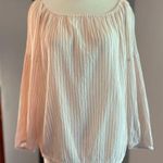 Gap  Off On Shoulder Peach & White Women's Beach Summer Top Photo 1