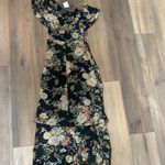 Free Press Maxi Dress Womens XS Multicolor Floral Sheer Wrap Long Slit Flowy Photo 5