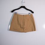 Amanda Uprichard Logan Cotton Front Pocket Slit Mini Khaki Skort Skirt Small Photo 3