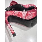 Ted Baker  LONDON Ryama Heels Red Tapestry‎ Glitch Bow Court Pointed Size 38.5 8 Photo 7