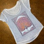 Lucky Brand Peacock T-Shirt in Light Blue - size small Photo 0
