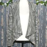 Ann Taylor Ladies Gray Cardigan Sweater Size S Open Front Handkerchief LS Photo 0