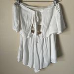 Tobi White Strapless Romper with Back Tie Size Small Photo 3