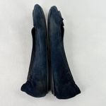 Tory Burch  Minnie Suede Leather Travel Ballet Flat 7.5 Navy Blue Foldable Photo 3