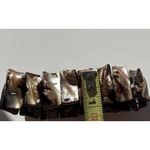 vintage Mother of pearl chunk Stretch Wire Bracelet Natural Boho Western Sz 7.5" Black Photo 2