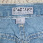 Democracy Cropped Denim Jeans, Velvet Cuffs Tiger Print, Size 6 Photo 4
